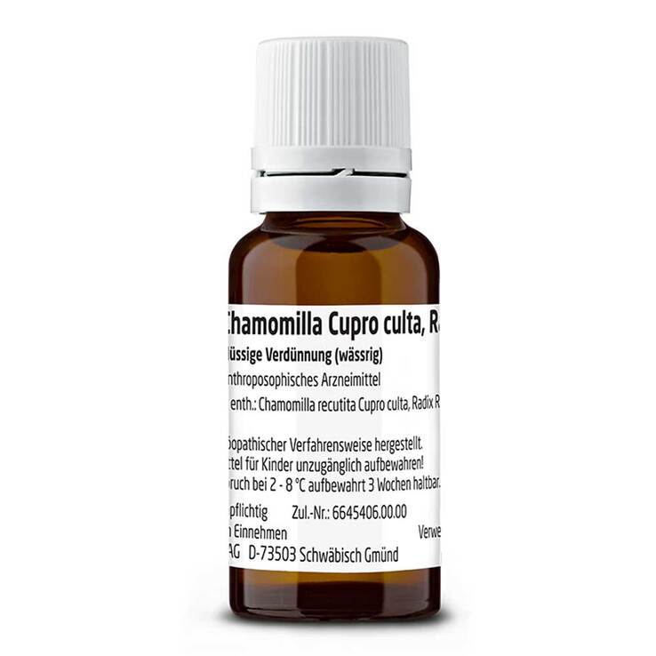 Chamomilla Cupro culta Radix Rh D3 Dilution, 20 ml