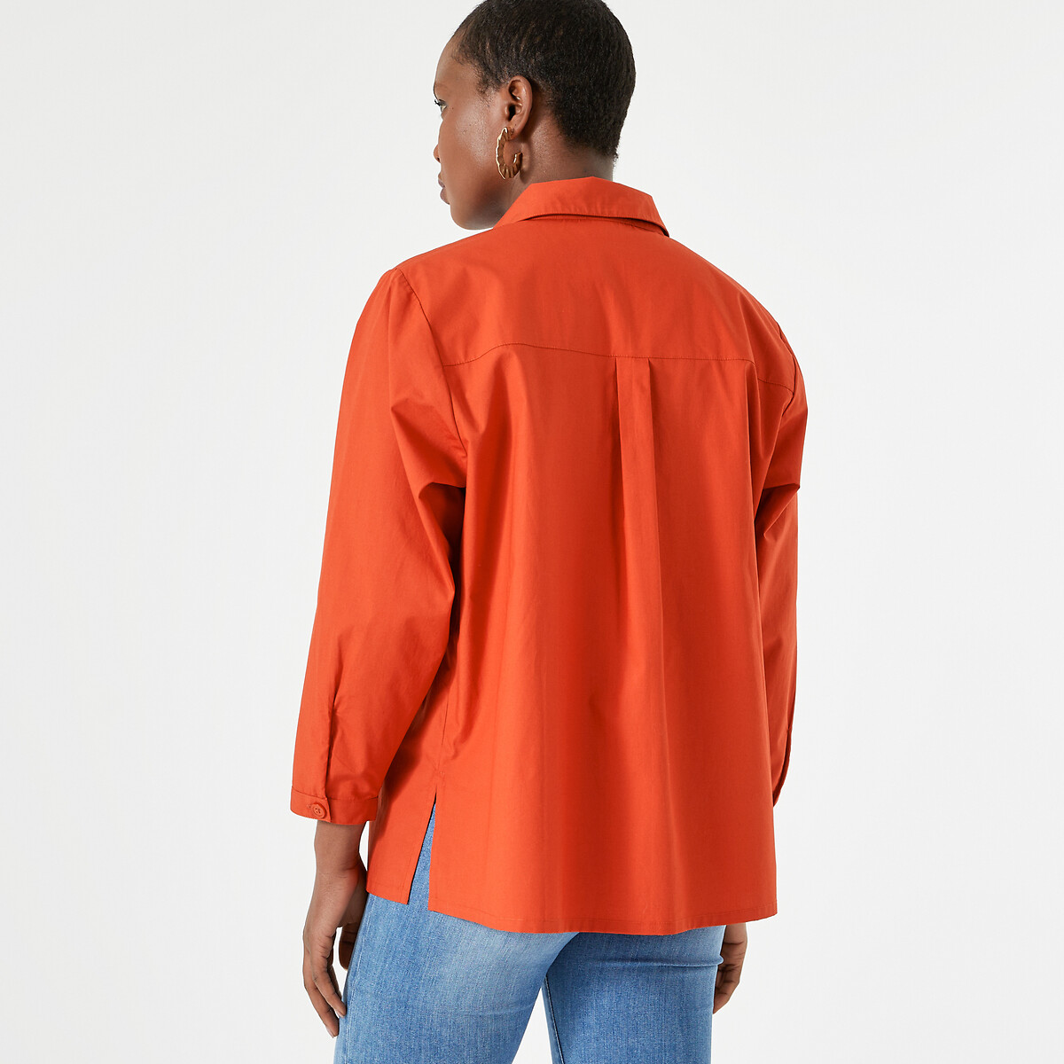 ANNE WEYBURN<br>Camisa em puro algodão, mangas 3/4