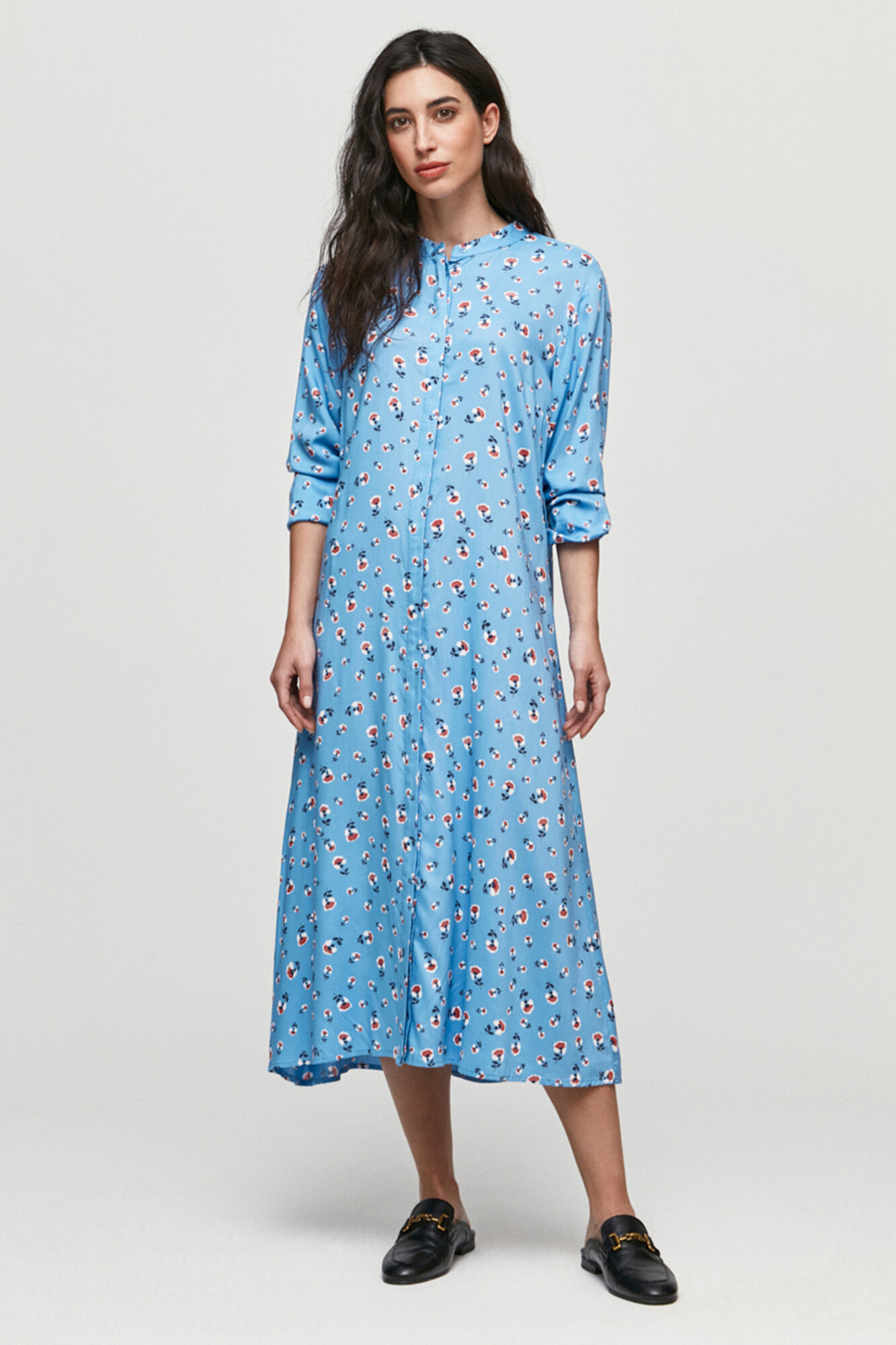 Vestido camisa - Azul