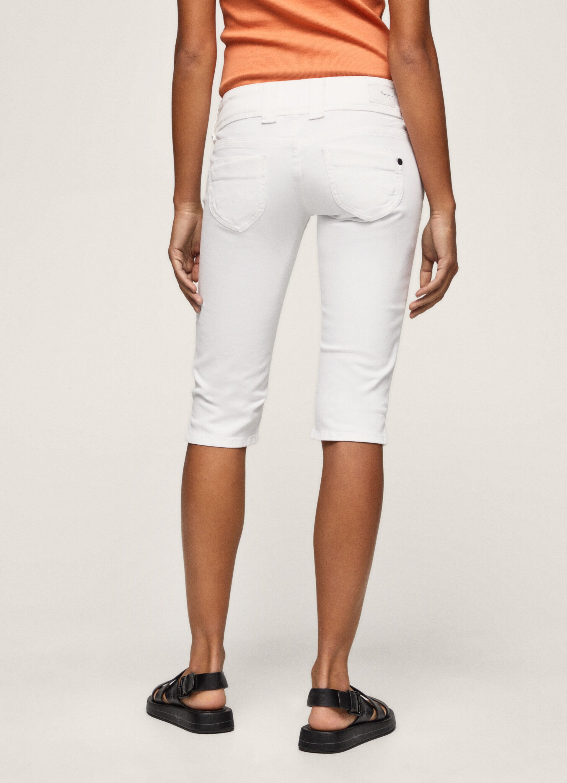 Shorts jeans cropped - branco
