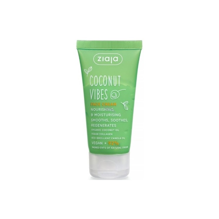Ziaja Coconut Vibes nährende und feuchtigkeitsspendende Gesichtscreme 50 ml