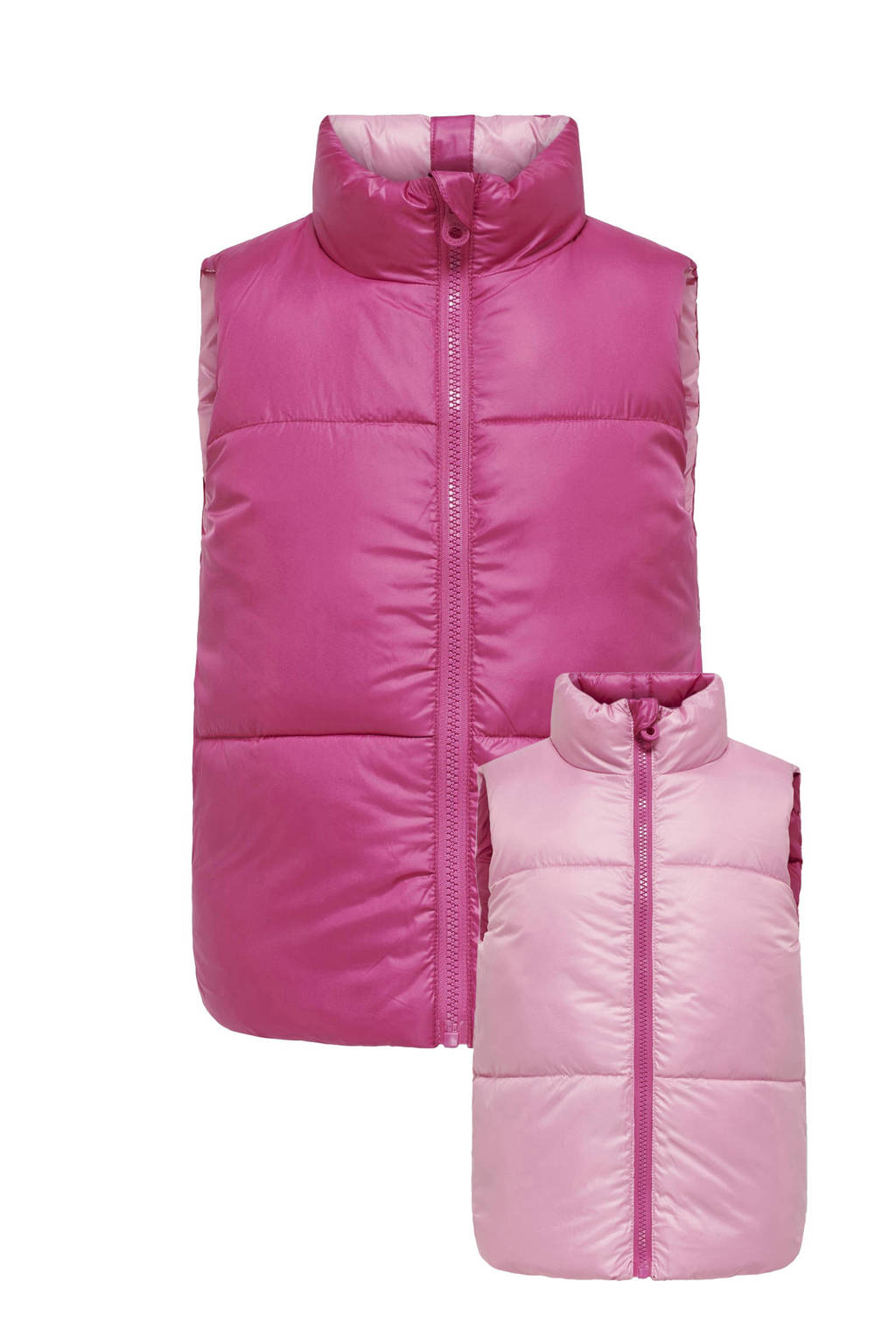 ONLY reversible bodywarmer KOGNEWRICKY roze/lichtroze