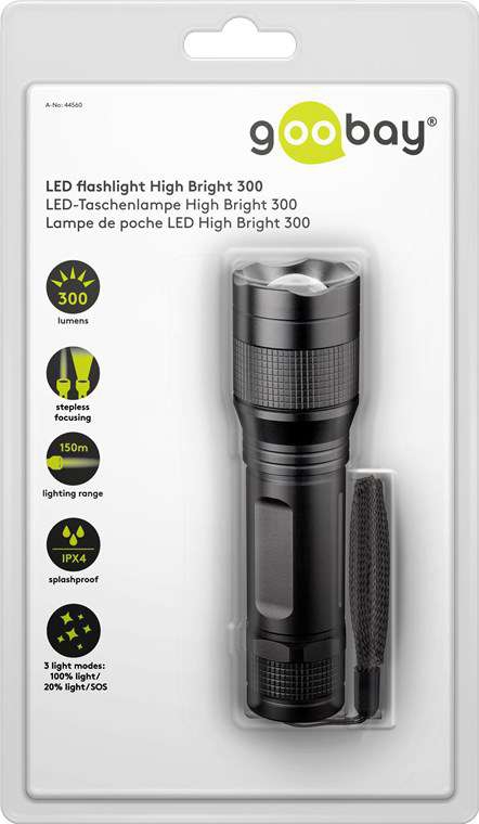Goobay LED-Taschenlampe High Bright 300