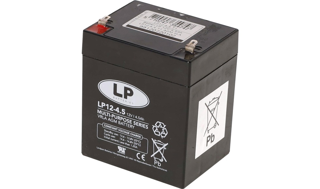 Batteri LP 12V-4,5Ah LP12-4,5 T1 VRLA AGM SLA