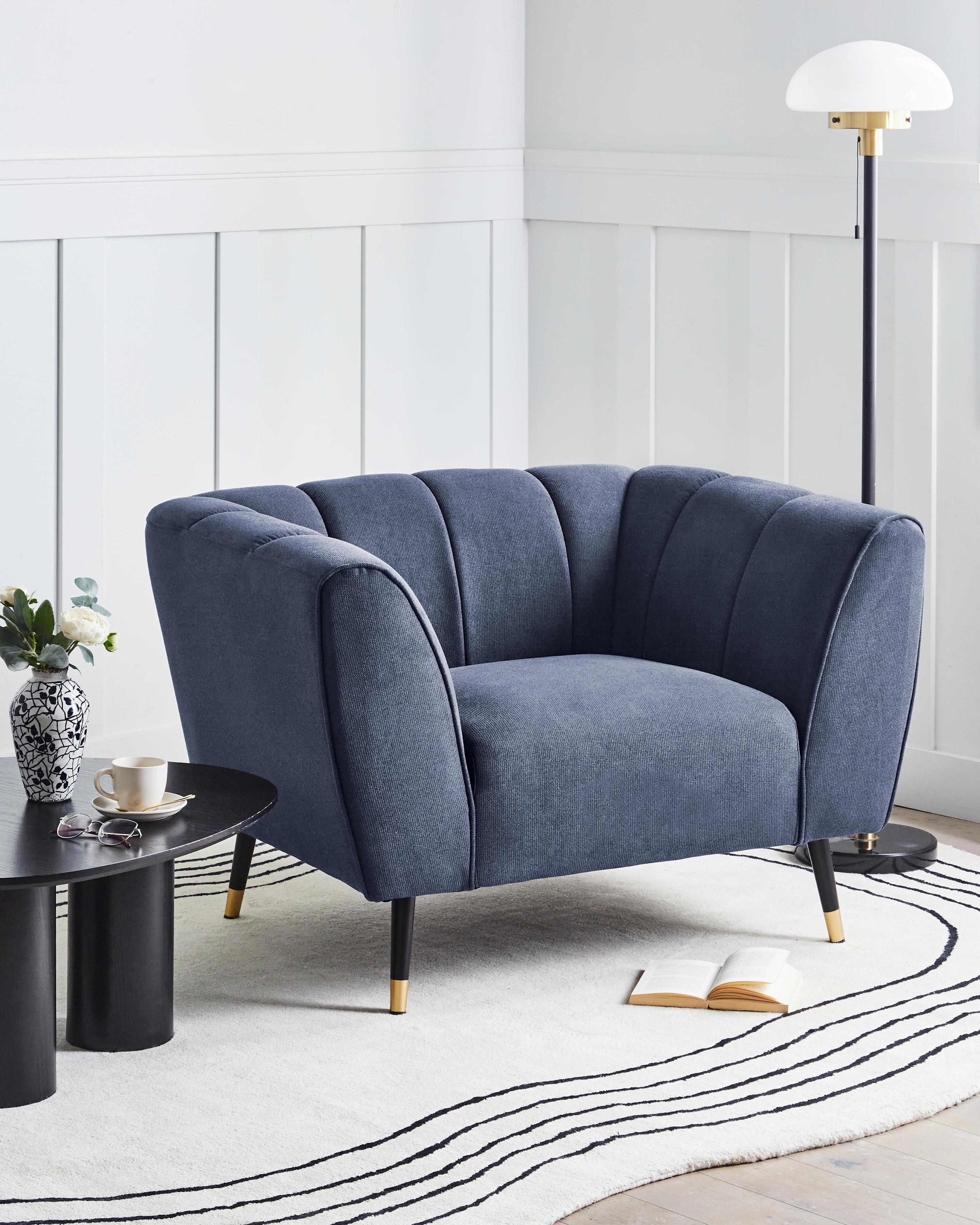 Fauteuil ORSTA Stof Donkerblauw