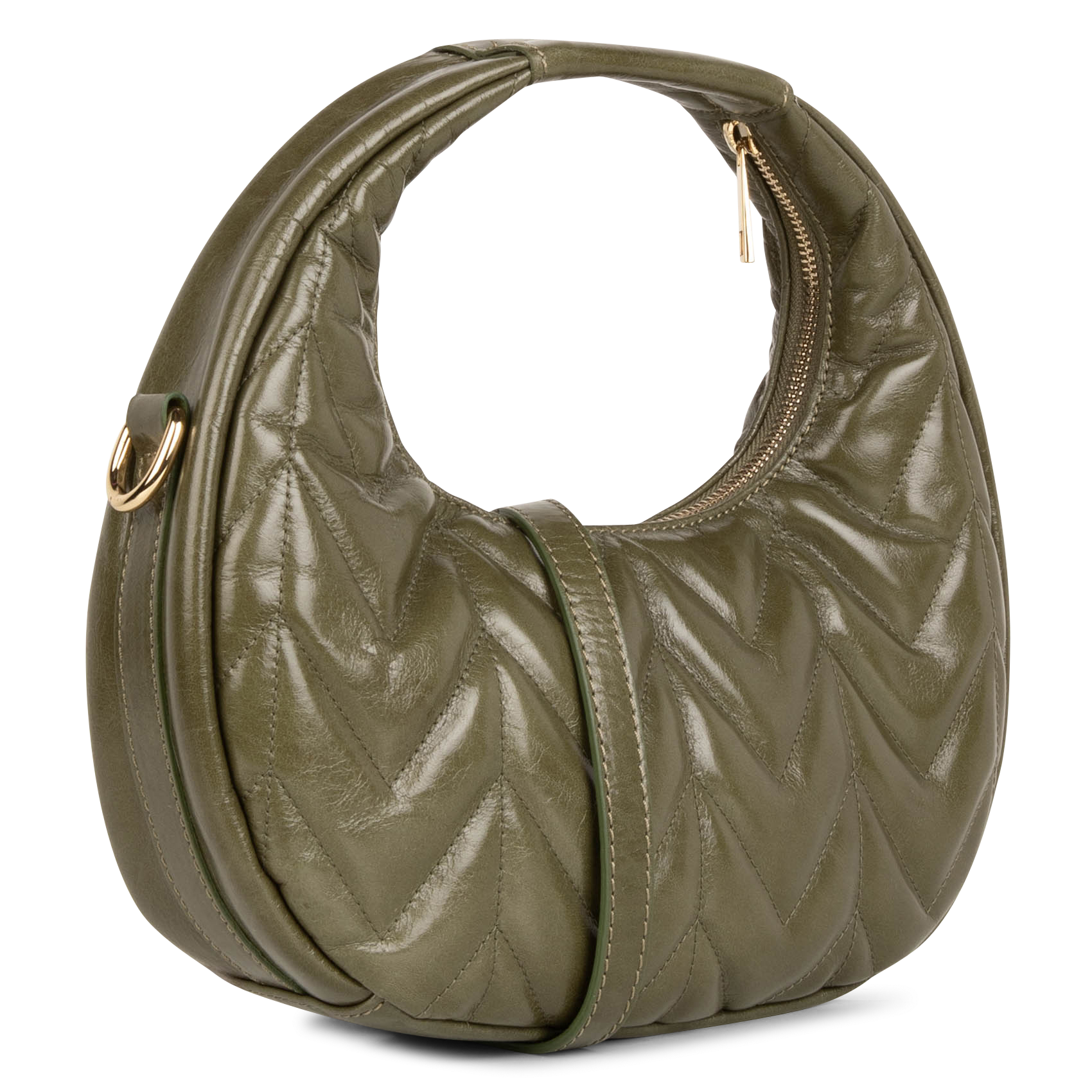 ELISABETH - Sac à main en cuir matelassé | Kaki