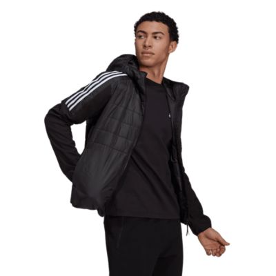 Adidas SportswearEssentials Insulated Hooded Hybrid Jacke - schwarz
