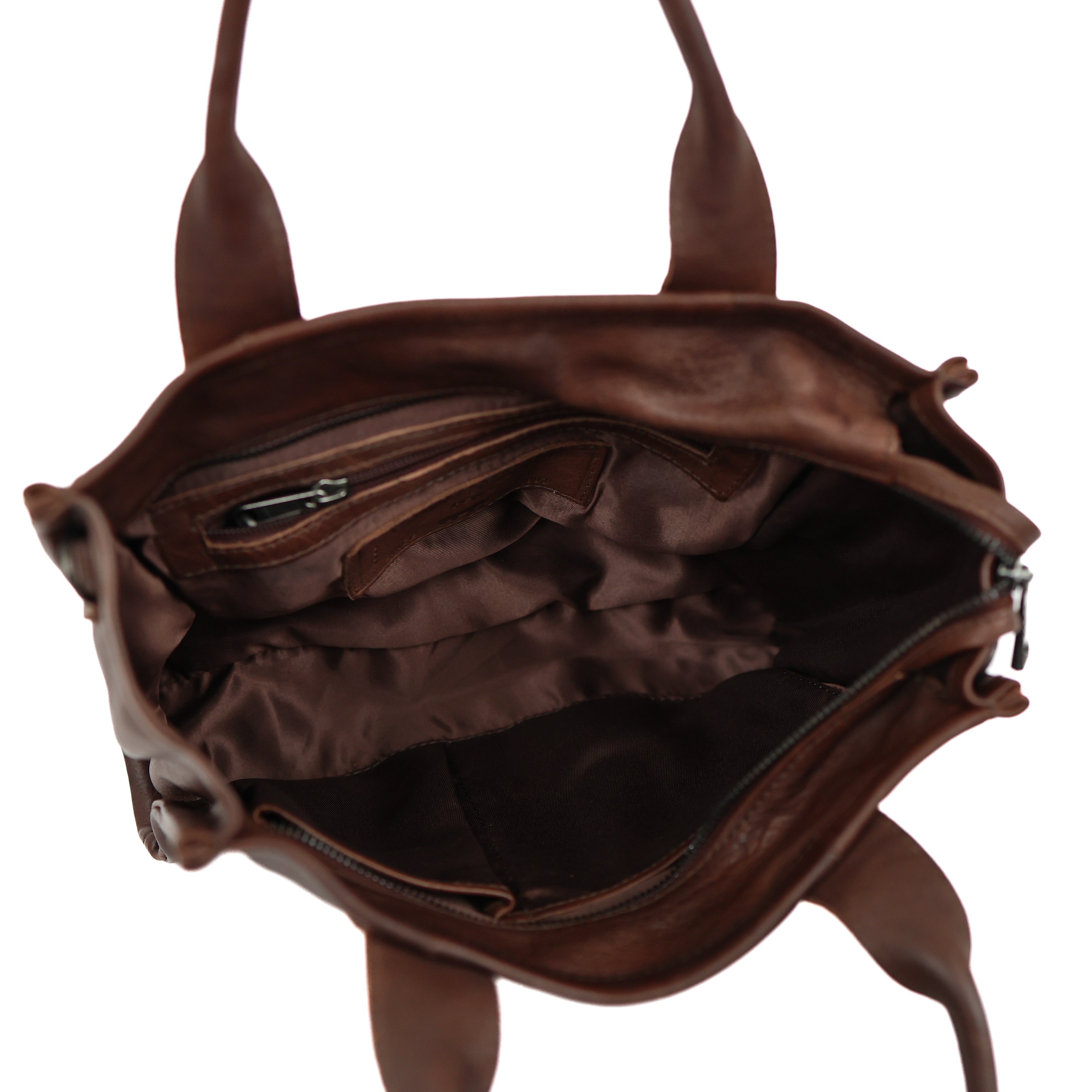 Tote bag 'Pepe' M donkerbruin Donkerbruin