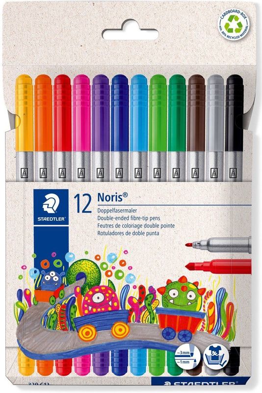Staedtler - Noris Doppelfasermaler - Kleurpotloden - Multinational - 12 Stuks