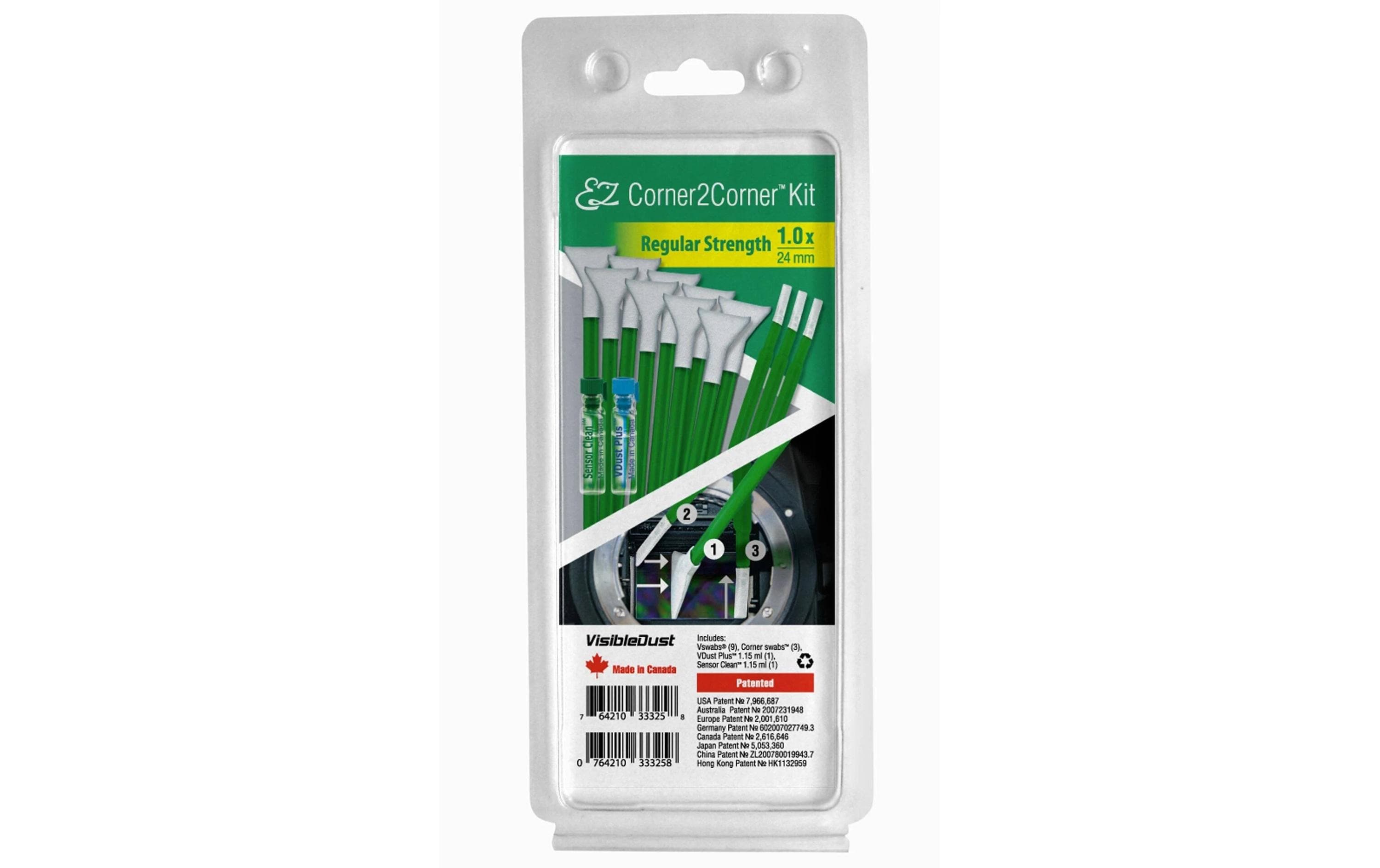 EZ Corner2Corner Kit 1.0x reguläre StärkePräzises Reinigungsset für Digitalkamera-Sensoren