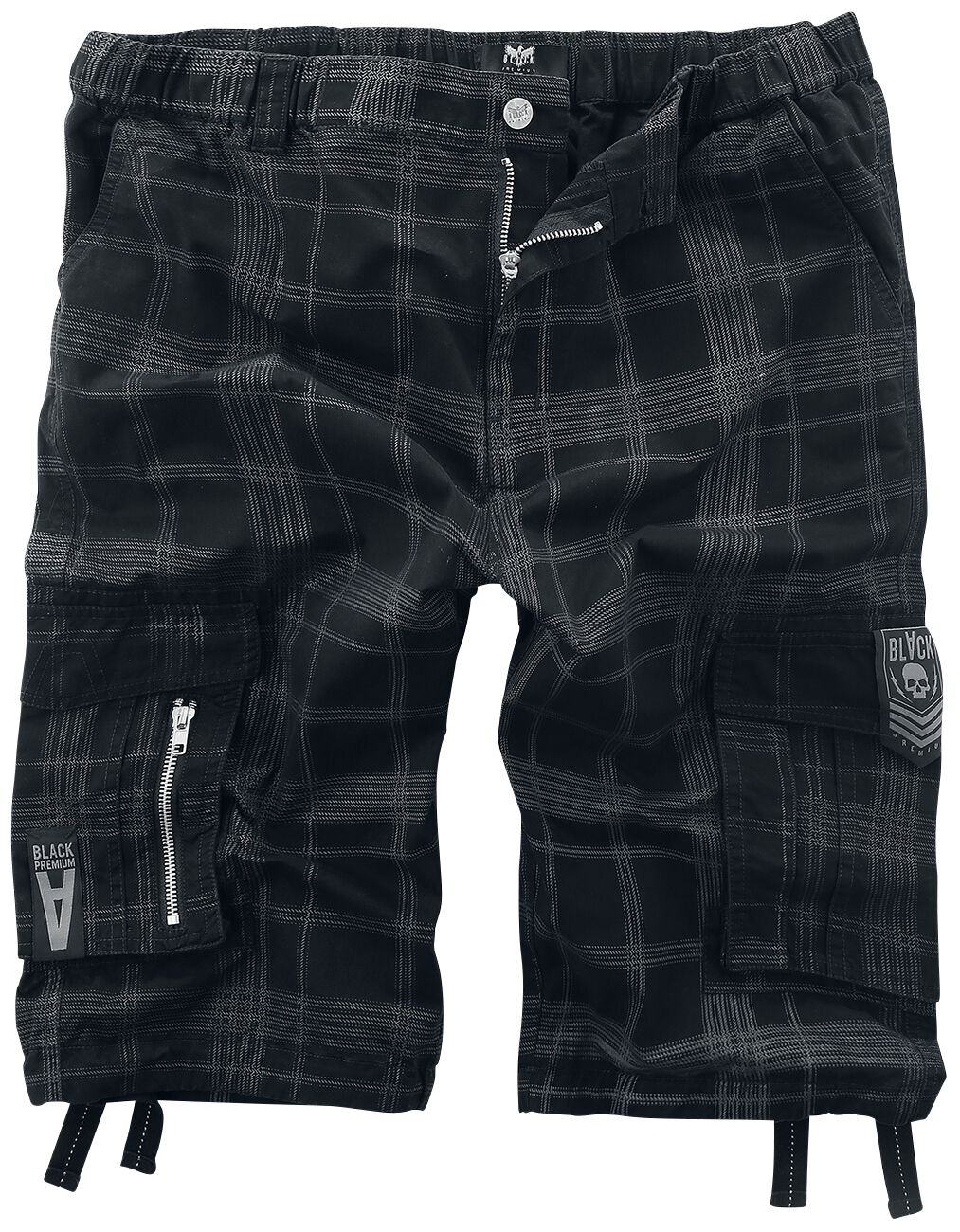 Short Noir À Carreaux | Black Premium by EMP Short