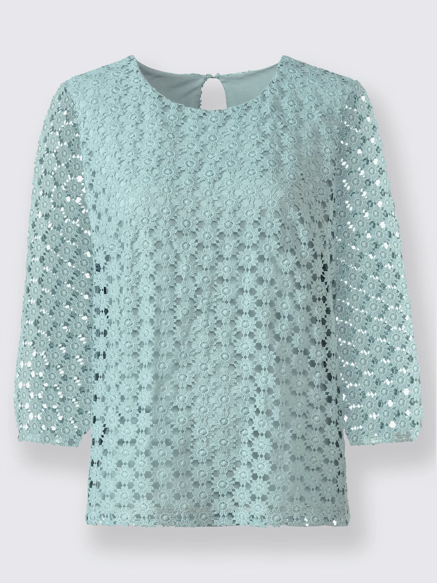 T-shirt en dentelle dentelle aux manches