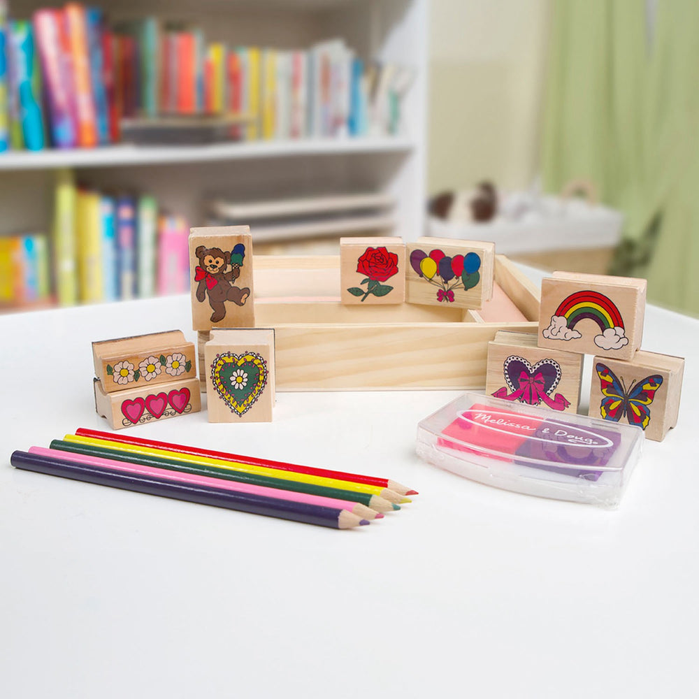Køb Melissa & Doug Multifarvet Wooden Stamp Set Friendship