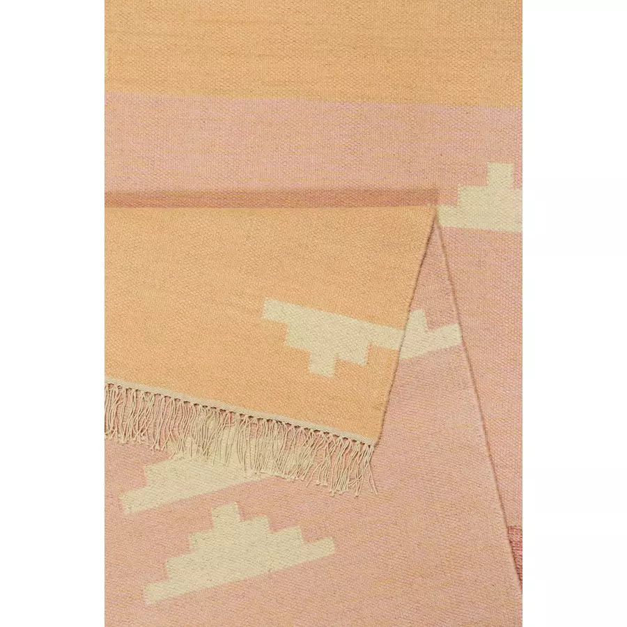 Green Looop Kelim Teppich Soleil rosa