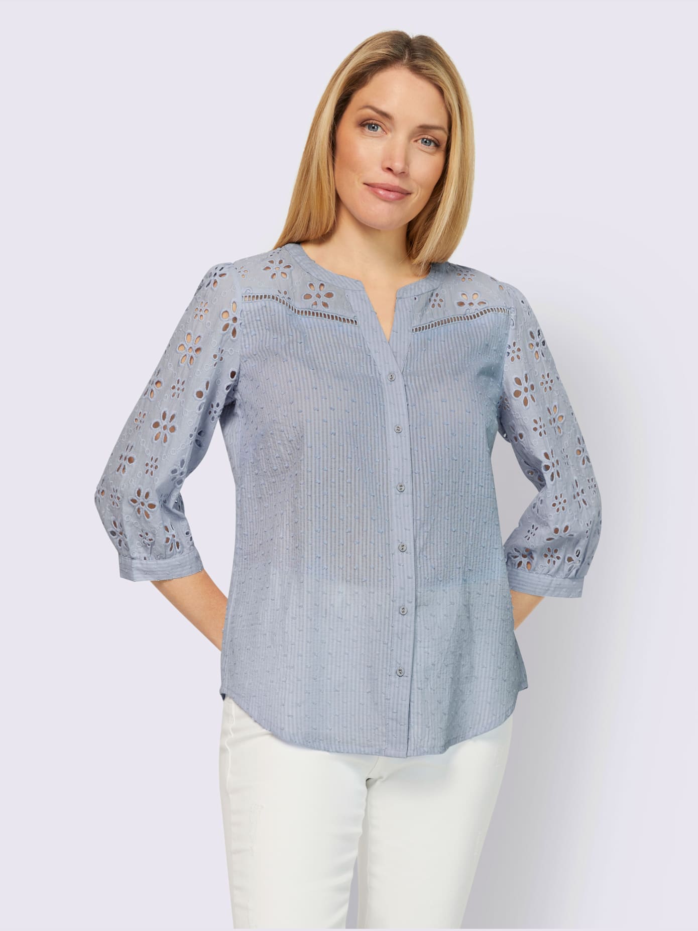 Chemisier look tendance avec ourlet arrondi