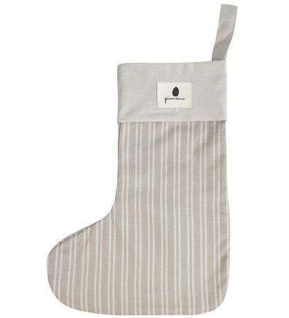Pine Cone Julesok -  Grøndma's Christmas Sock - Beige Stripe