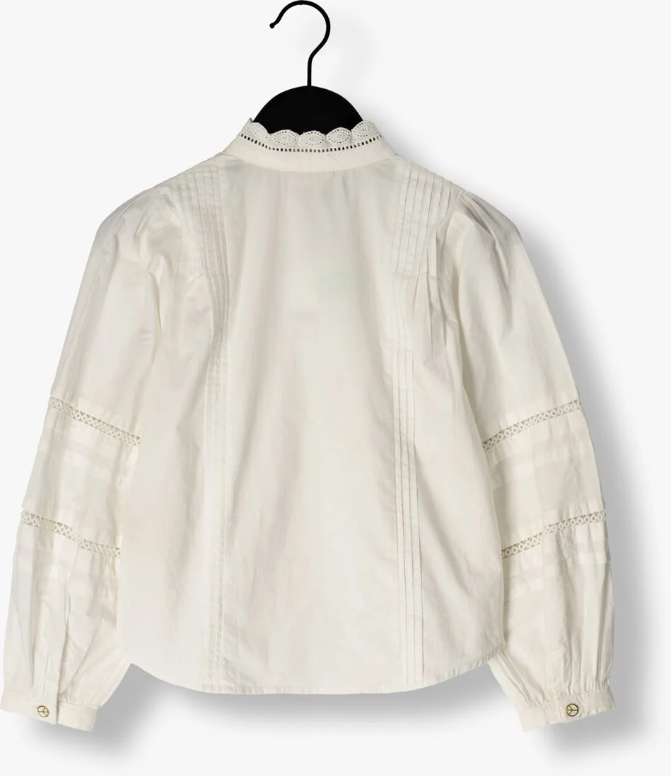 SCOTCH & SODA gebroken wit scotch & soda blouse long-sleeved broderie anglaise detail shirt