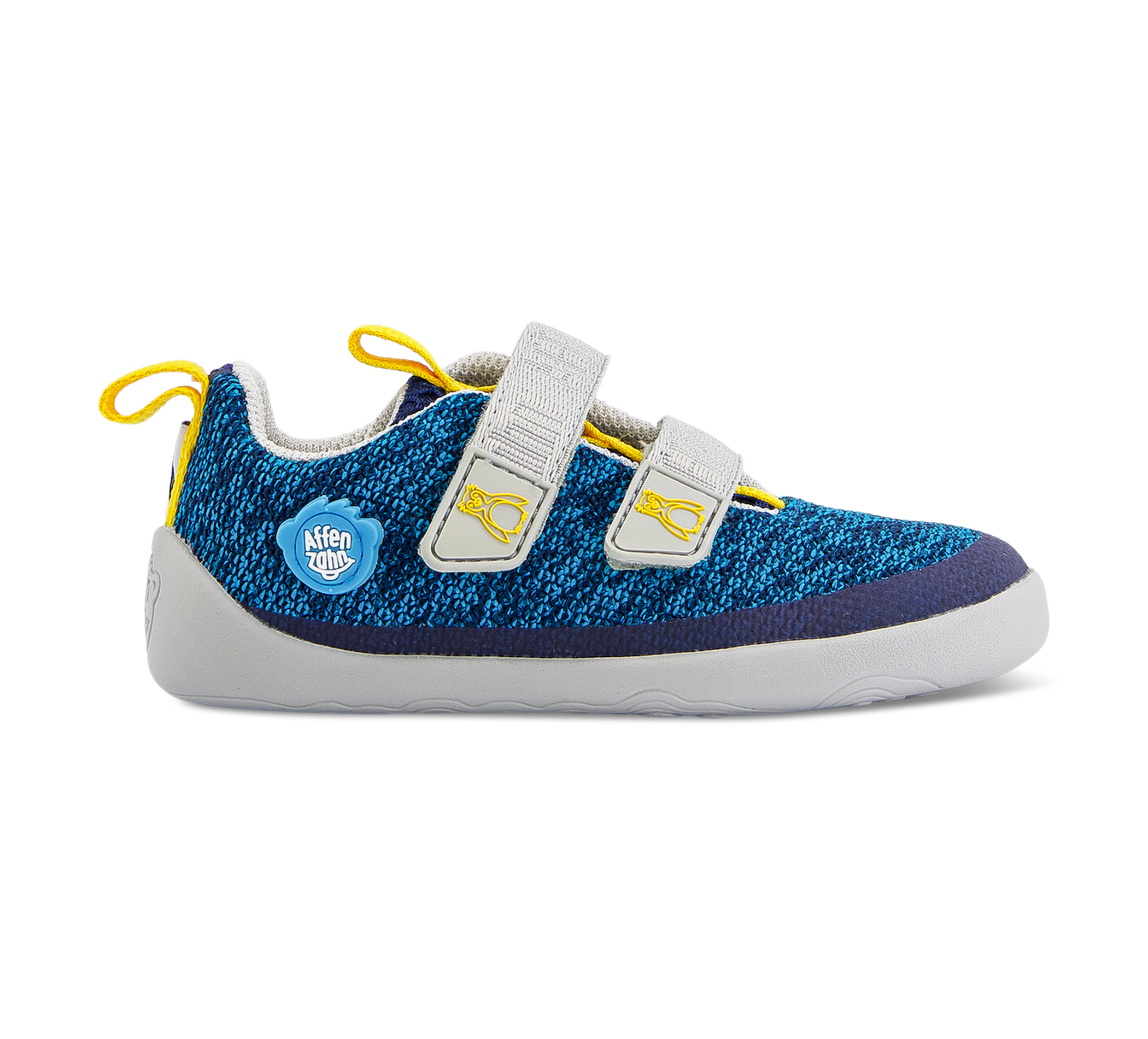 Affenzahn Barfussschuh Knit Happy - Klettschuhe blau