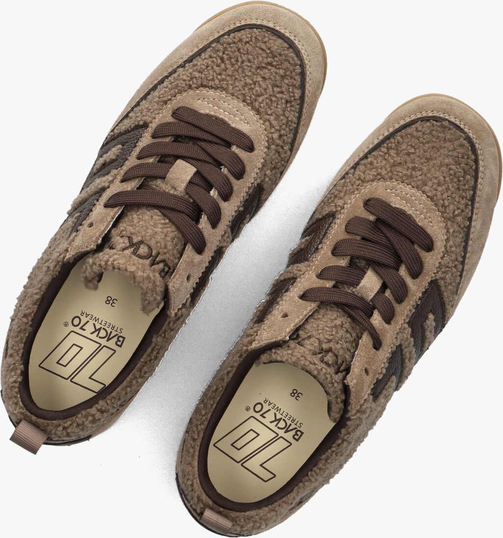 bruine back70 lage sneakers jogger teddy