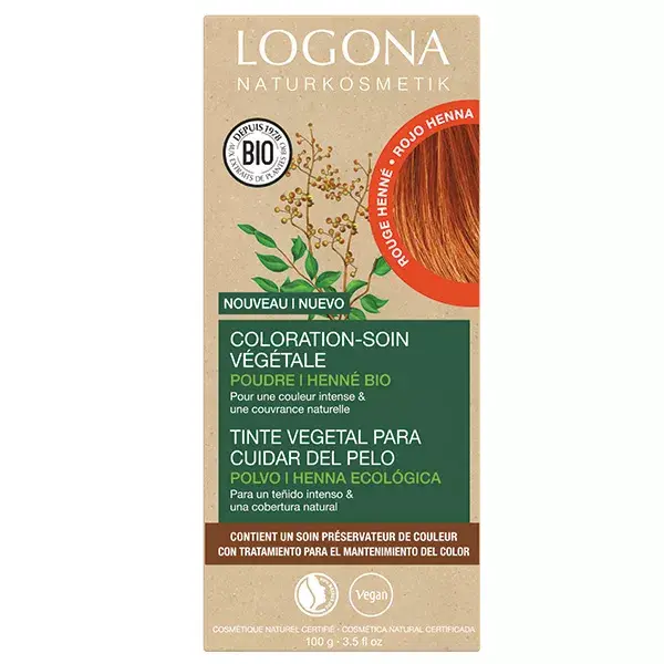Henna Vermelha Logona para Coloração Capilar 100g