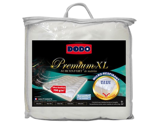 DODO - Sur matelas Premium XL 140x190 élastiques de coins