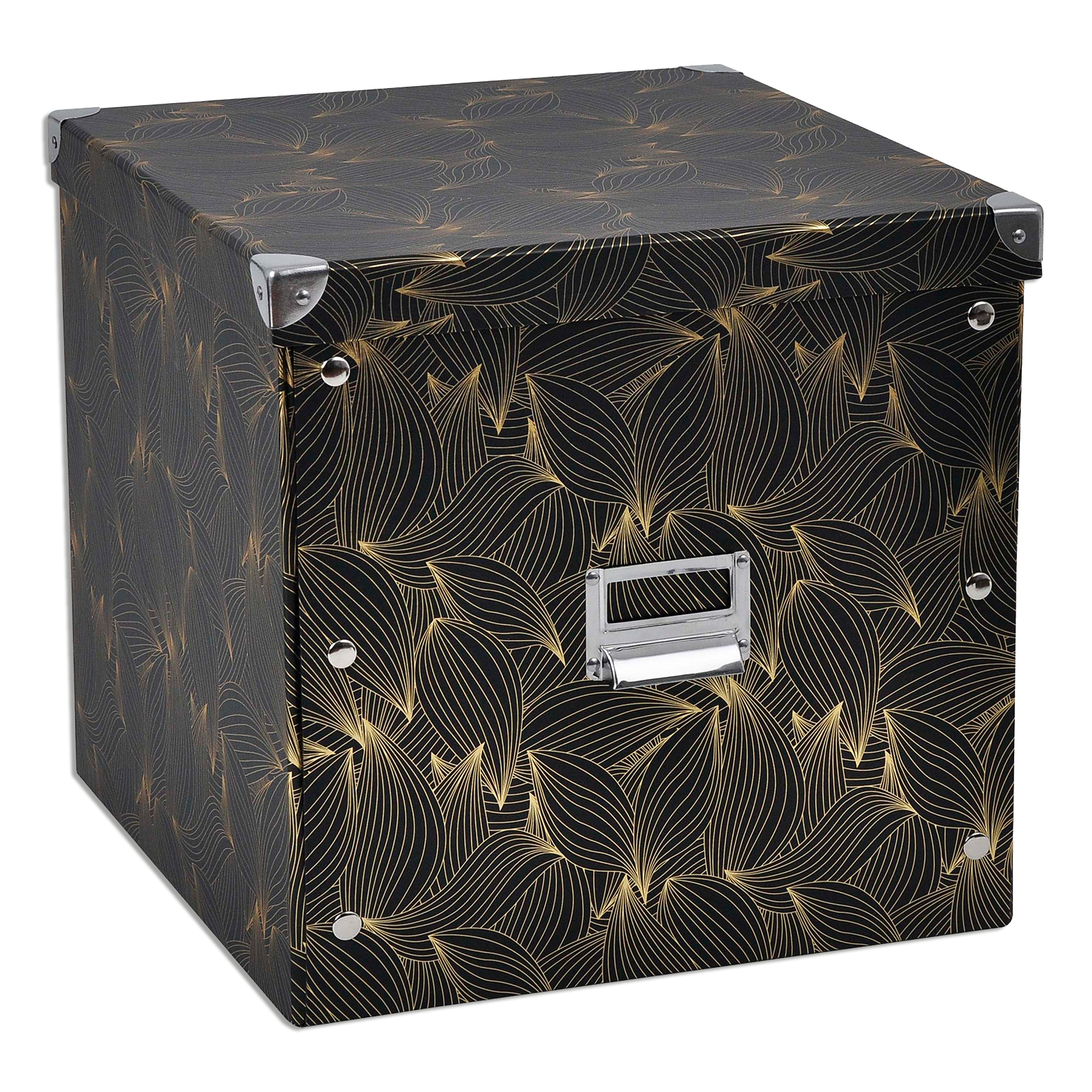 Aufbewahrungsbox - gold-schwarz - Größe M