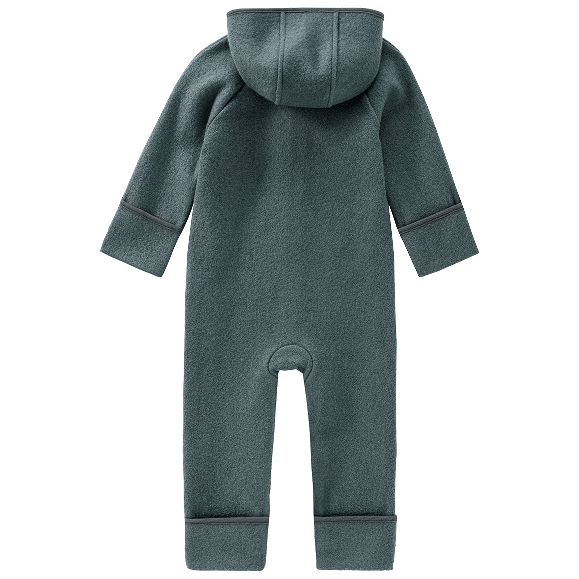 Topomini Pure Collection Baby Wollwalk-Overall mit Umschlagbündchen dunkelpetrol