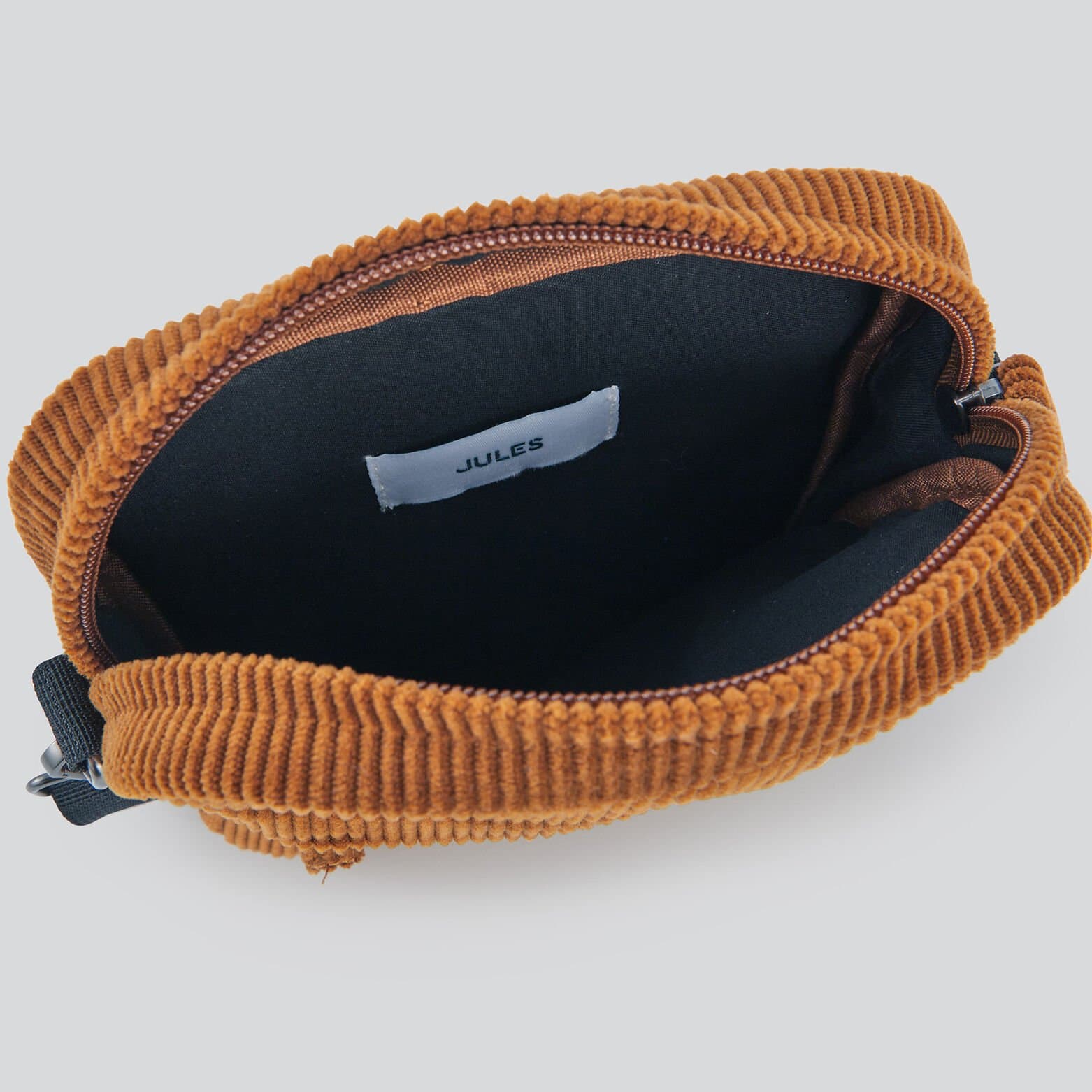 Sacoche bandoulière en velours Camel