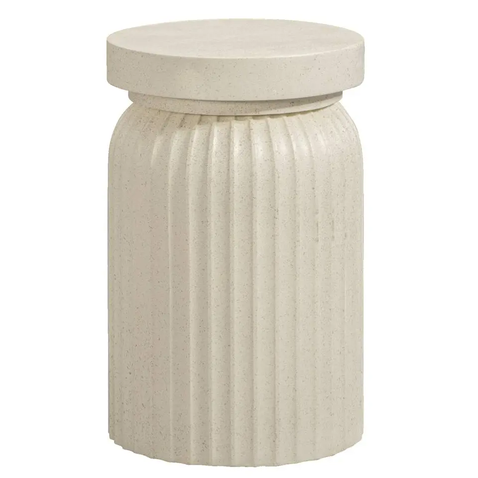 Bijzettafel Yanara - beige - 55,5x35x35 cm