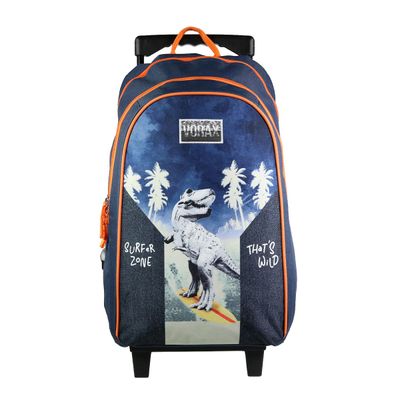 Sac à dos à roulettes Vorax Dinosaure - 2 compartiments - bleu - Bagtrotter