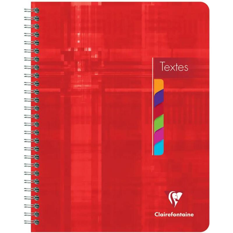 Cahier de textes reliure intégrale 17x22cm 144 pages grands carreaux Couleur aléatoire - Assortis