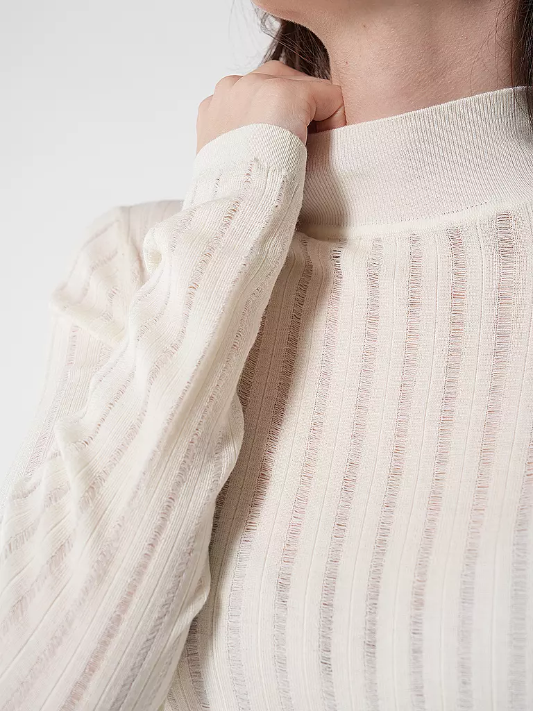 BOSS Rollkragenpullover FATIRAMI weiss
