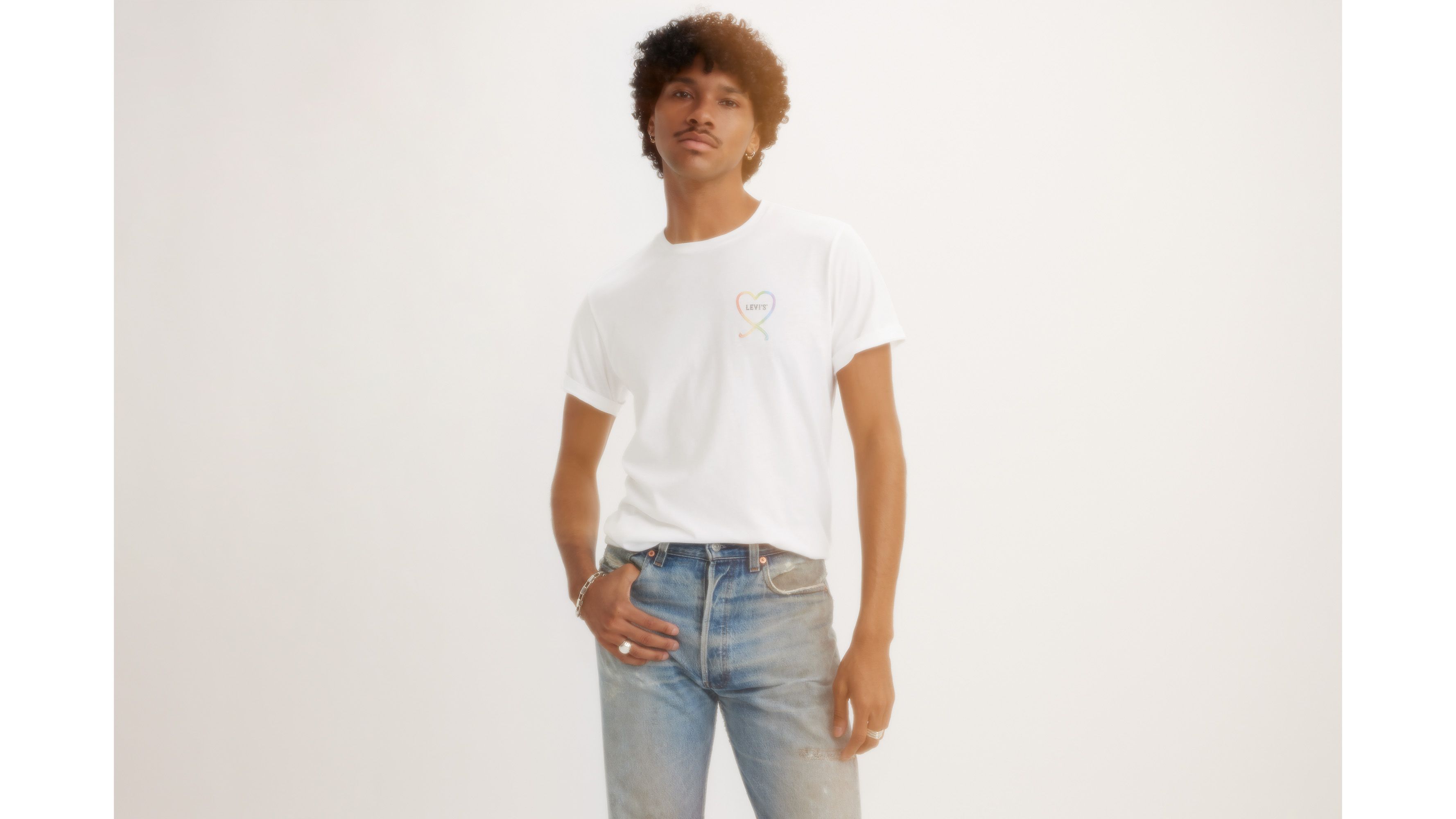 Levi's® Pride T-shirt Community - Pride Bright White - Blanc