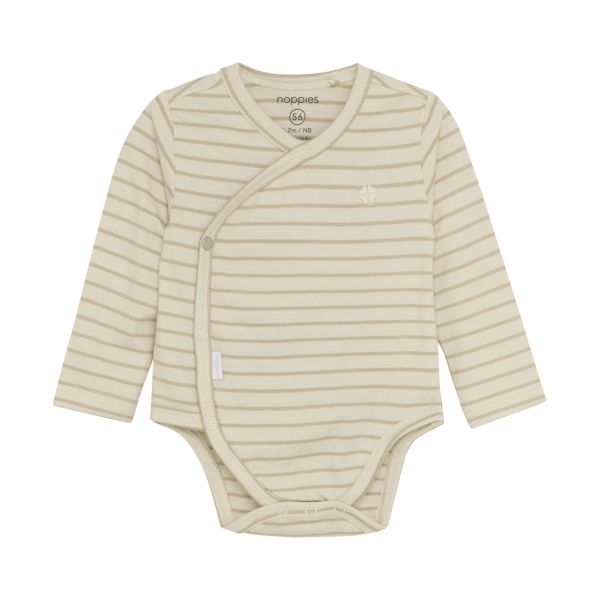 Noppies Navi Romper - Stripe - Maat 44 - Offwhite