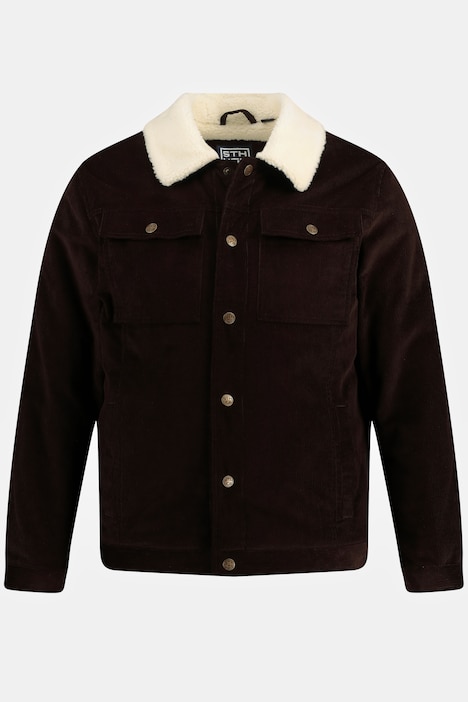 STHUGE Cordjacke, Teddykragen, Teddyfutter, bis 8 XL