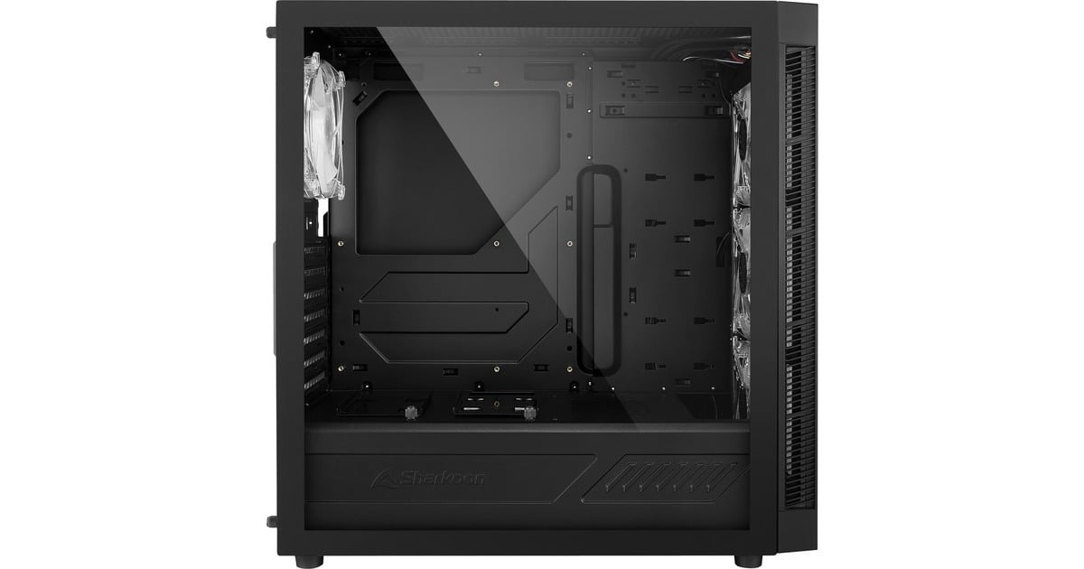 SharkoonTG6M RGB midi tower behuizing  (Zwart | 4x USB-A | RGB | Window)