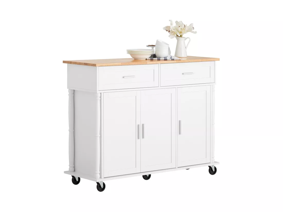 Desserte Sur Roulettes Chariot De Cuisine Chariot De Service Buffet Placard Îlot Cuisine, Fkw116-wn