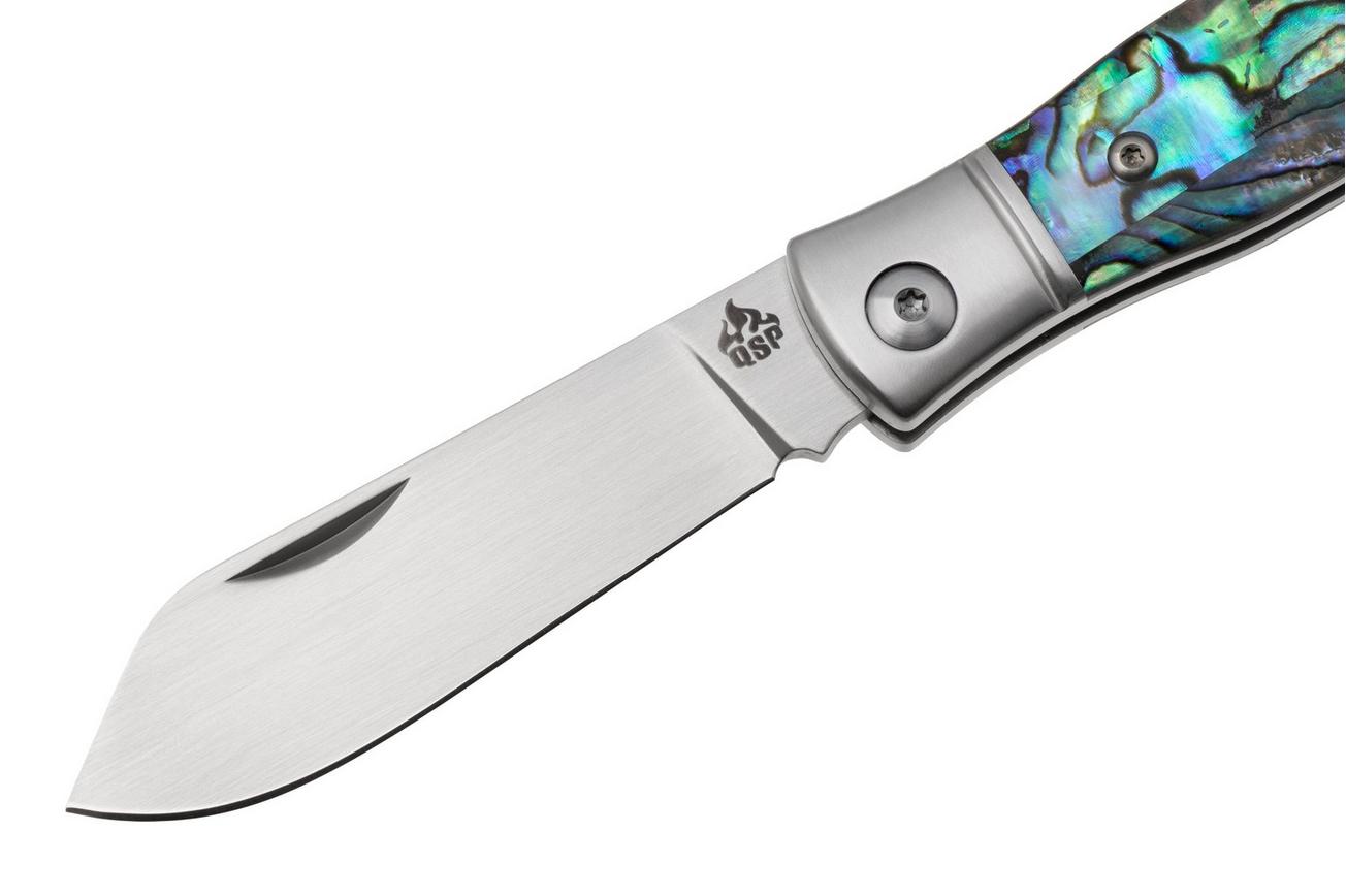 QSP Knife Jumping Jack QS167-A Satin 14C28N, Abalone, zakmes