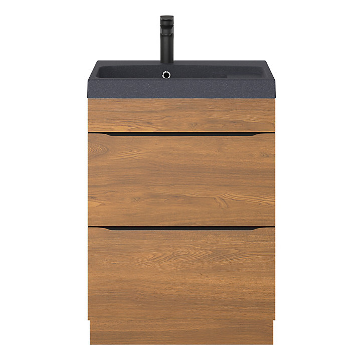 Plan vasque noir GoodHome Mila 60 cm