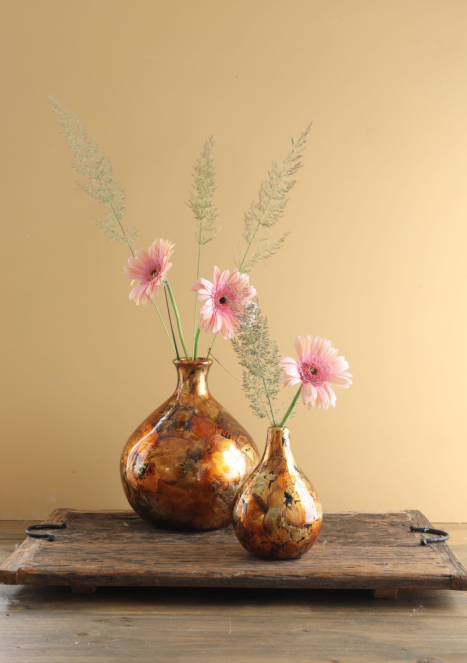 Vaas Dazzle goud / koper 12 x 12 x 18 cm