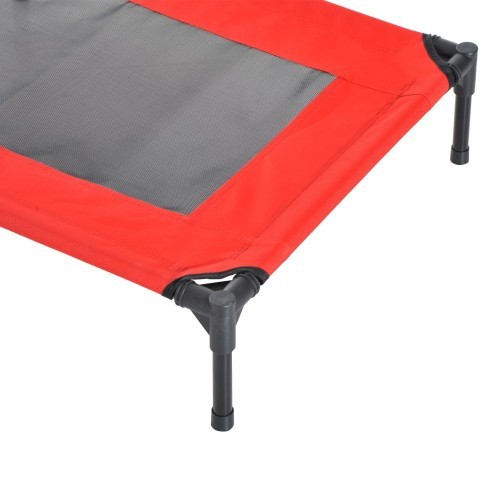 Cama elevatória para animais de estimação PawHut para uso externo, vermelha