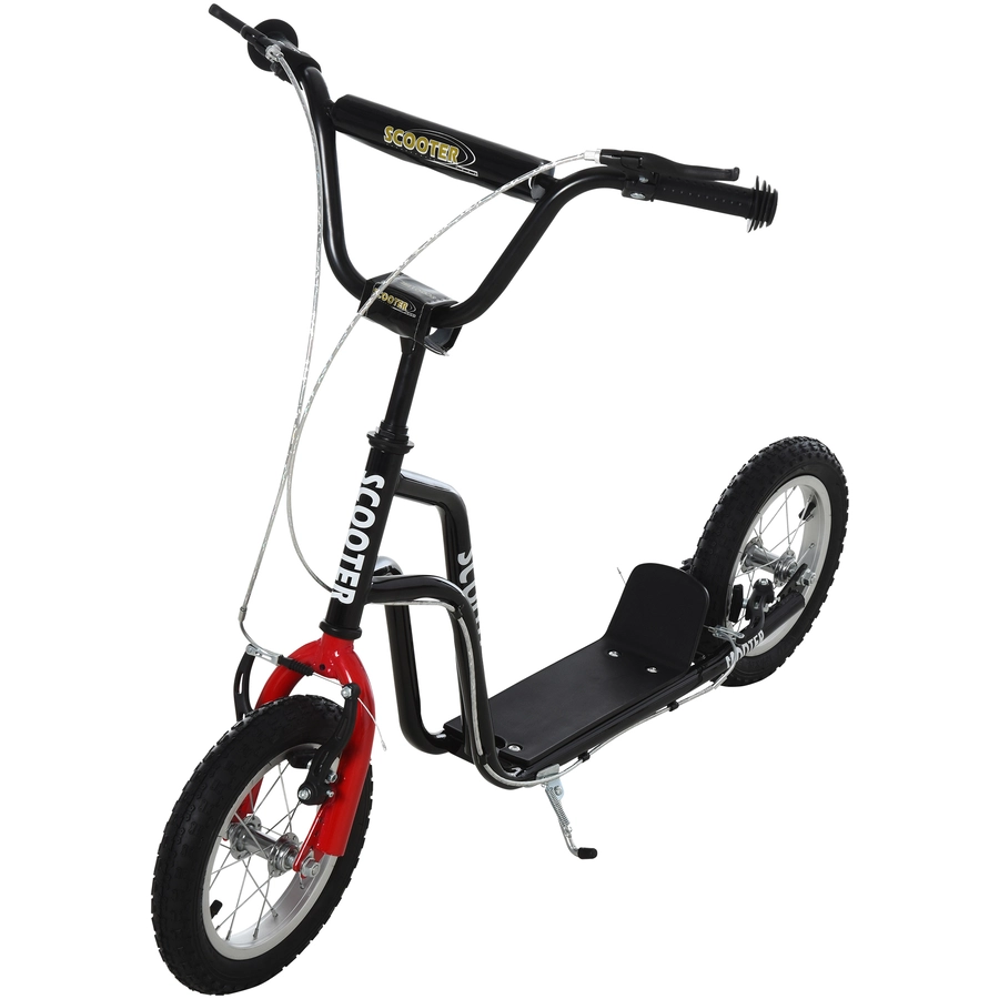 HOMCOM Kinderroller mit höhenverstellbaren Lenker schwarz