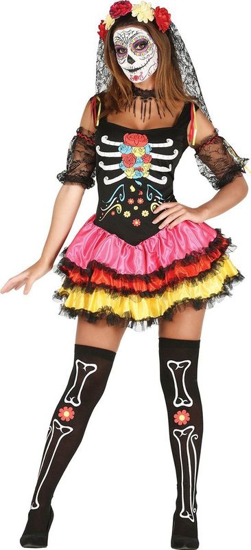 Guirca - Catrina Kostuum - Vrouwen - Zwart - Polyester