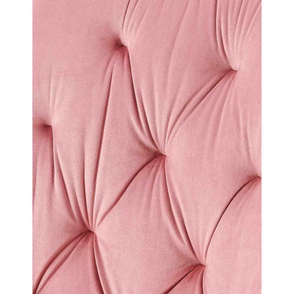 CLP Eetkamerstoel Wallace zwart Frame - Fluweel - roze