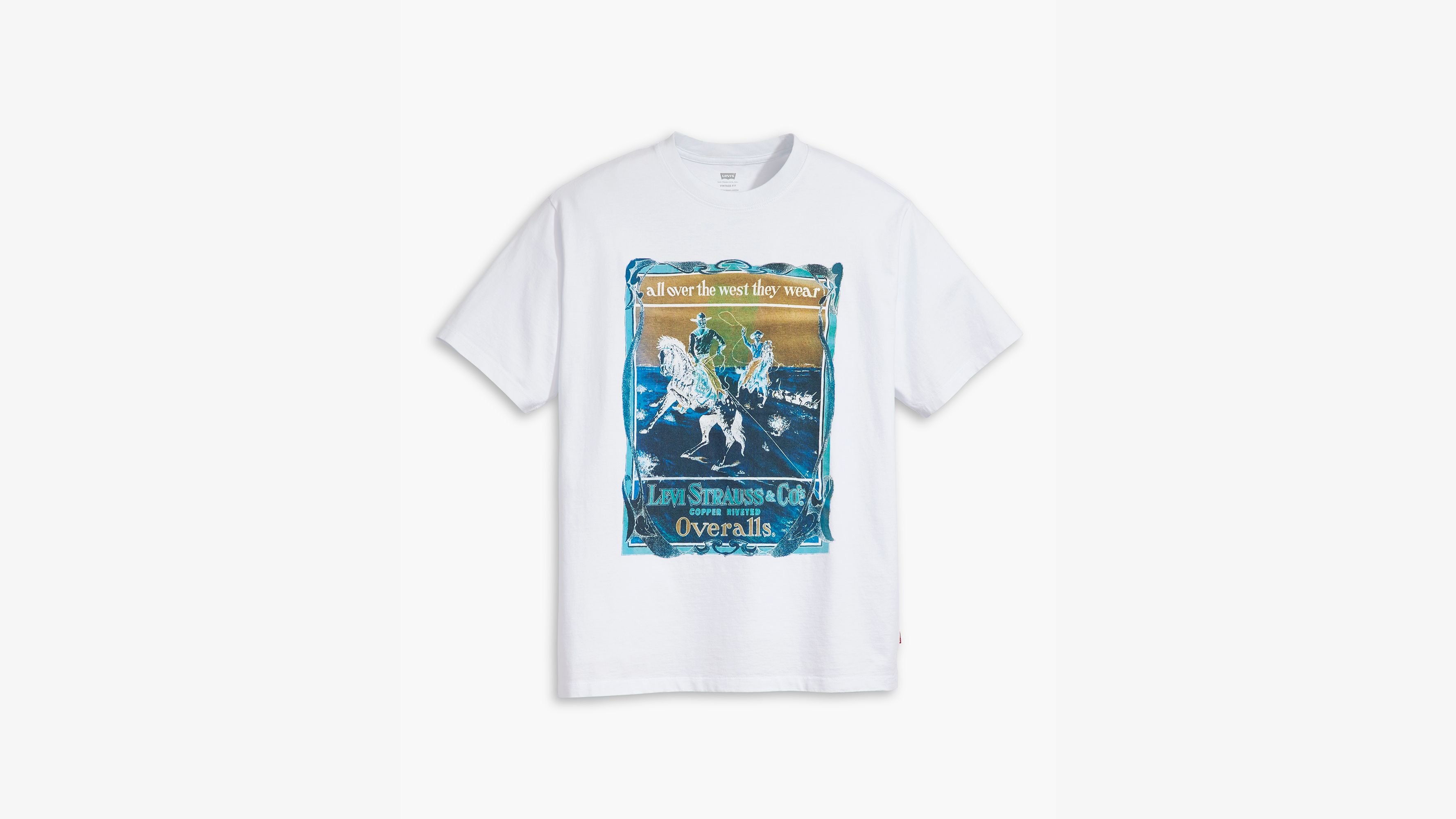 T-shirt graphique vintage - Western Cowboy White+ - Blanc