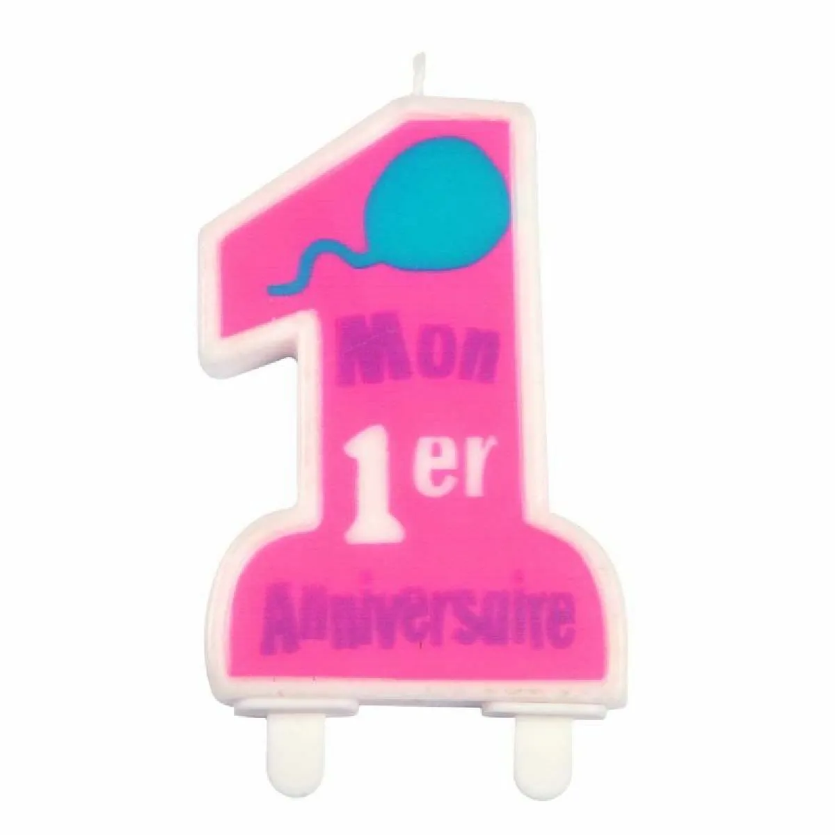 PARIS PRIX Bougie premier anniversaire rose