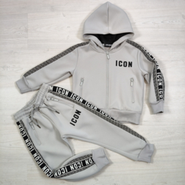 Icon rock on set - grijs