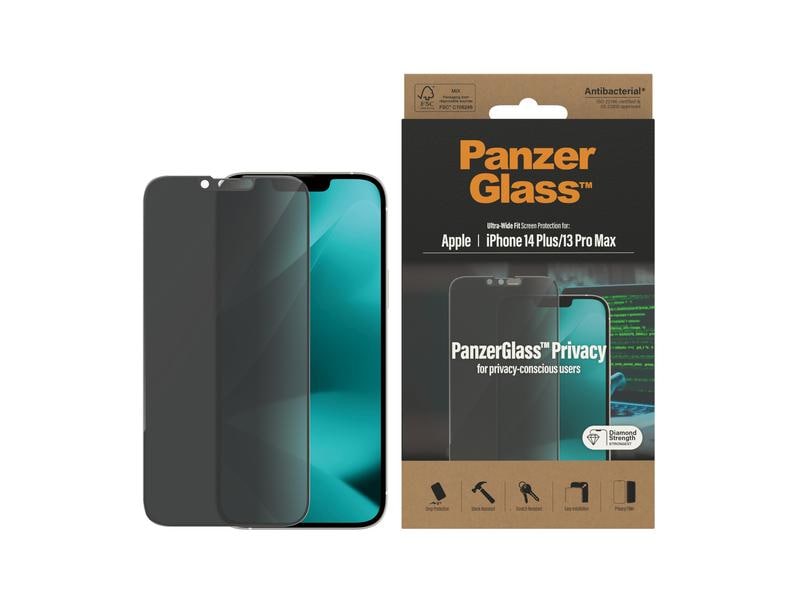 Panzerglass Displayschutz Ultra Wide Fit Privacy iPhone 14 Display-Schutzfolie für das Apple iPhone 14 Plus/iPhone 13 Pro Max