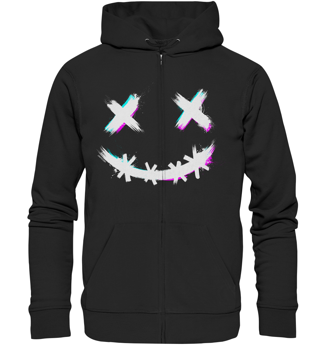 DartSturm - Scary Smile - Weiß - Organic Zipper