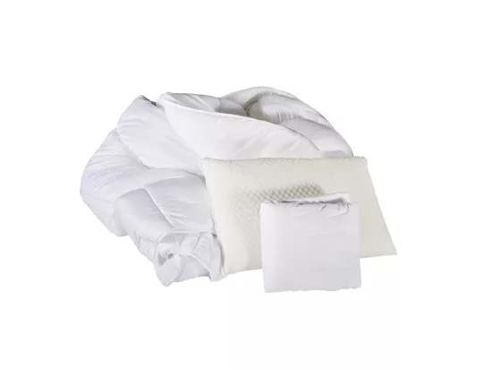 OLYMPE LITERIE | Pack REVERIE Protège matelas + Couette + Oreiller 90x190 cm